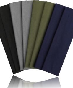 Custom Logo Elastic Sports Headbands 8PCS, Multi Color Soft Stretch Sweat Hair Wraps, Personalized Non Slip Yoga Workout Headbands for Women & Men Working Out, Travel - Image 9