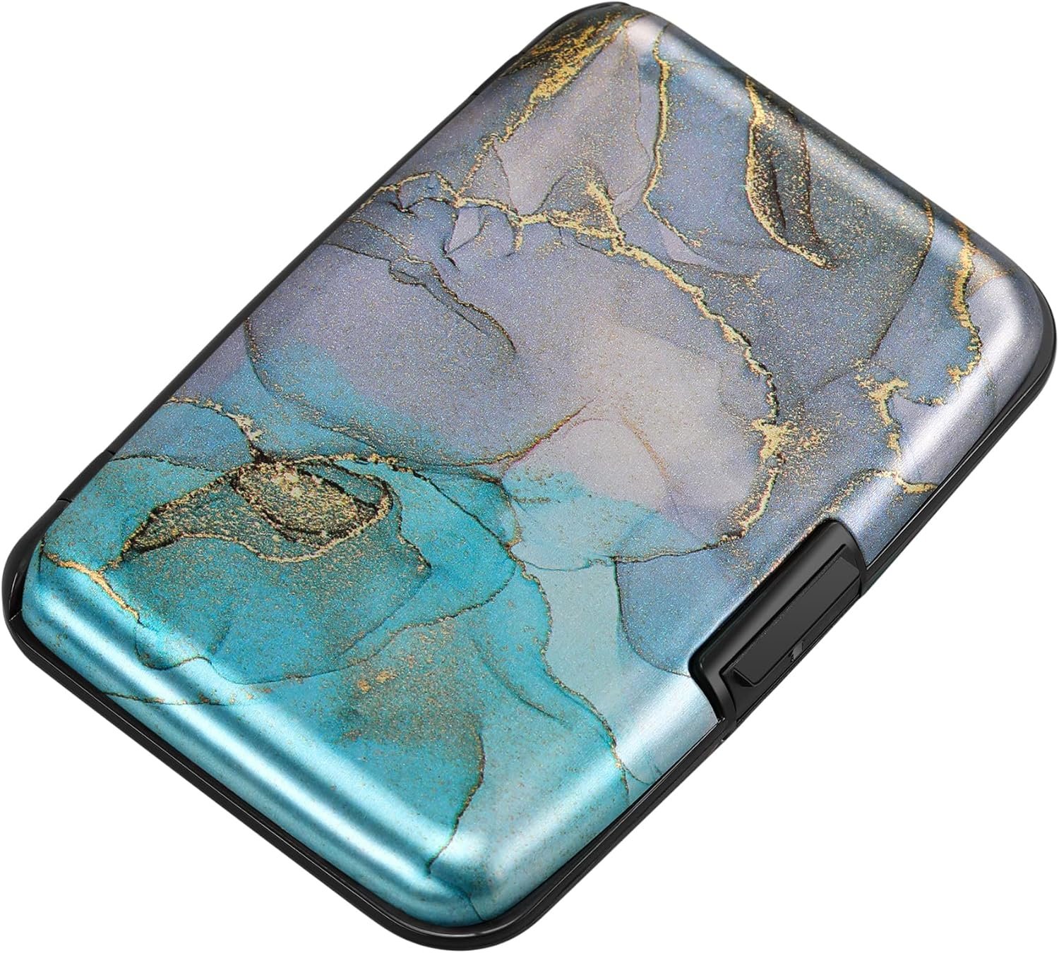Custom Logo Mini RFID Aluminum Wallet Credit Cards Holder Business Card Case Metal ID Case for Men Women - Image 5