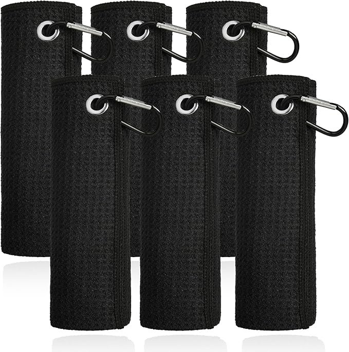 Bulk Custom Golf Towels with Logo Strap, Two-Fold Microfiber Golf Towel with Metal Carabiner, Custom Color Size Print for Gift - Image 3