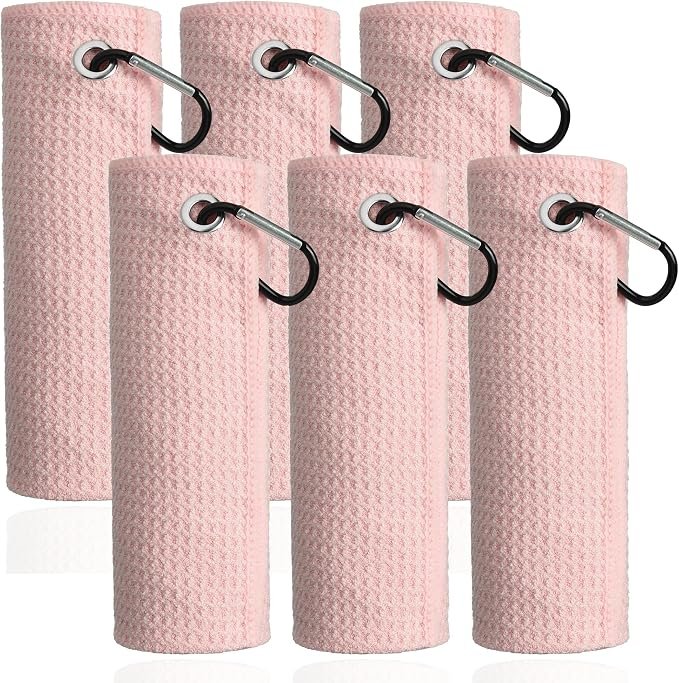 Bulk Custom Golf Towels with Logo Strap, Two-Fold Microfiber Golf Towel with Metal Carabiner, Custom Color Size Print for Gift - Image 6