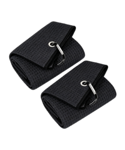 Custom Logo Golf Towel with Carabiner Clip, Waffle Microfiber Golf Club Cleaning Towel, Personalized Printed Sports Towel for Golf Bag, Quick Dry Absorbent