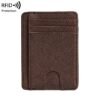 Minimalist Carbon Fiber Card Holder, Slim Front Pocket Wallet RFID Blocking, Holds Up To 8 Cards & Cash, ID Window Card Wallet For Men - Image 4
