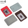 Minimalist Carbon Fiber Card Holder, Slim Front Pocket Wallet RFID Blocking, Holds Up To 8 Cards & Cash, ID Window Card Wallet For Men - Image 2
