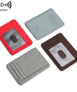 Alternative view of Minimalist Carbon Fiber Card Holder, Slim Front Pocket Wallet RFID Blocking, Holds Up To 8 Cards & Cash, ID Window Card Wallet For Men