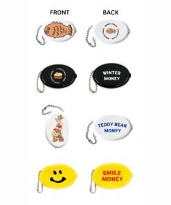 Alternative view of Customizable Oval Squeeze Coin Purse, Portable PVC Change Pouch with Ball Chain, Mini Squeeze Wallet for Coins, Earbuds & Small Accessories