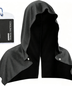 Cooling Hooded Towel – Lightweight Quick-Dry Sports & Outdoor Hooded Microfiber Towel for Gym, Running, Hiking & Travel - Image 4