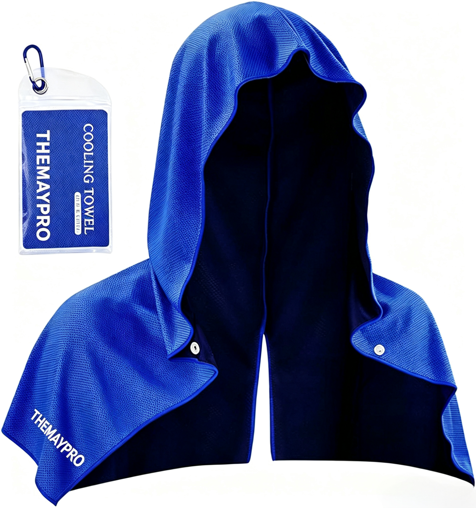 Cooling Hooded Towel – Lightweight Quick-Dry Sports & Outdoor Hooded Microfiber Towel for Gym, Running, Hiking & Travel - Image 3