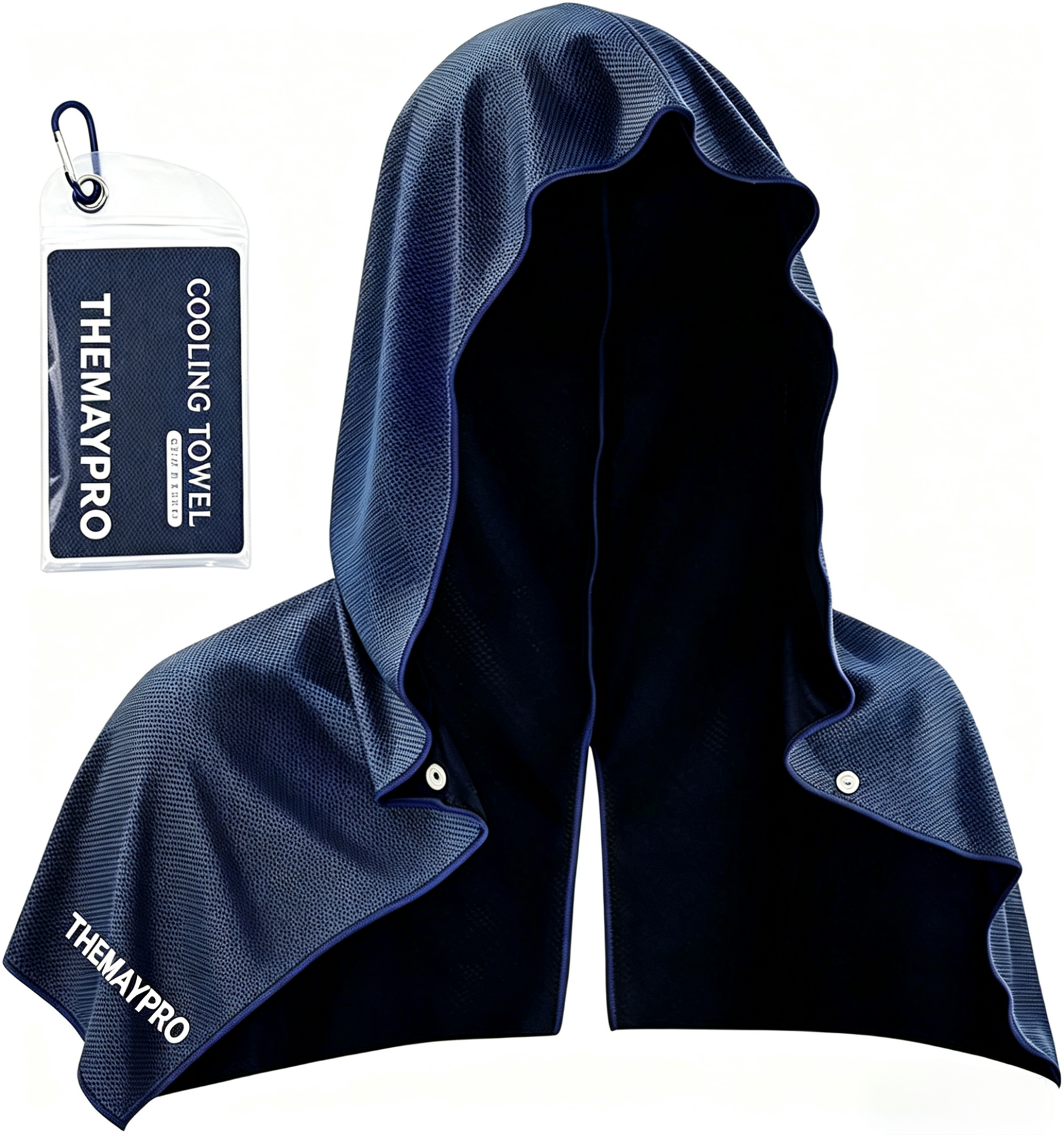 Cooling Hooded Towel – Lightweight Quick-Dry Sports & Outdoor Hooded Microfiber Towel for Gym, Running, Hiking & Travel - Image 5