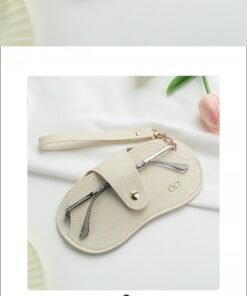 Portable Lanyard Pu Leather Sunglasses Pouch, Travel Outdoor Hanging Eyeglasses Bag, Eyewear Sleeve with Snap Closure - Image 5