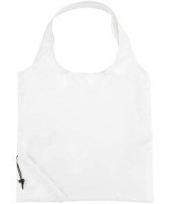 Custom Logo Foldable Shopping Tote Bag, Packable Nylon Shoulder Bag, Portable Travel Grocery Handbag