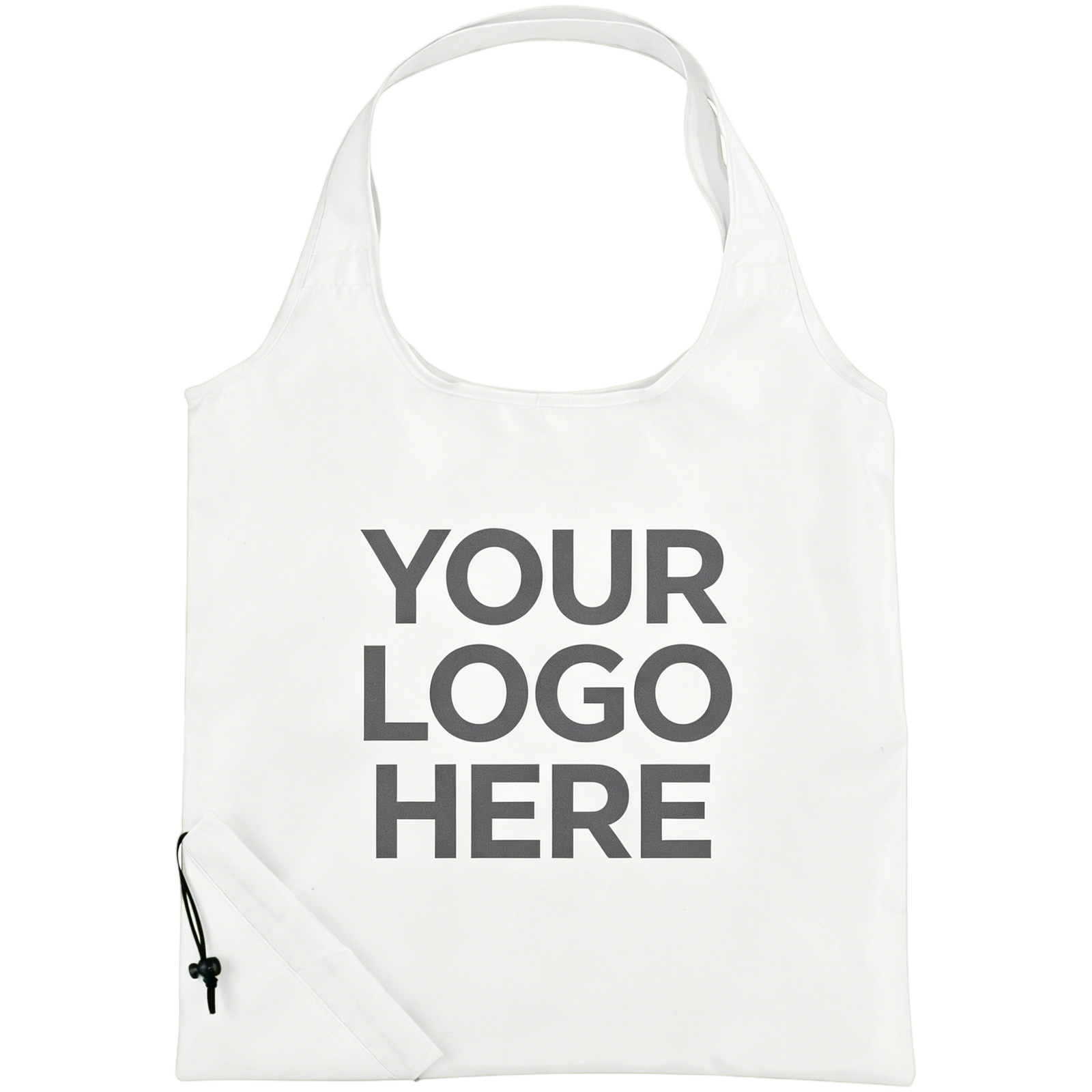Custom Logo Foldable Shopping Tote Bag, Packable Nylon Shoulder Bag, Portable Travel Grocery Handbag - Image 3