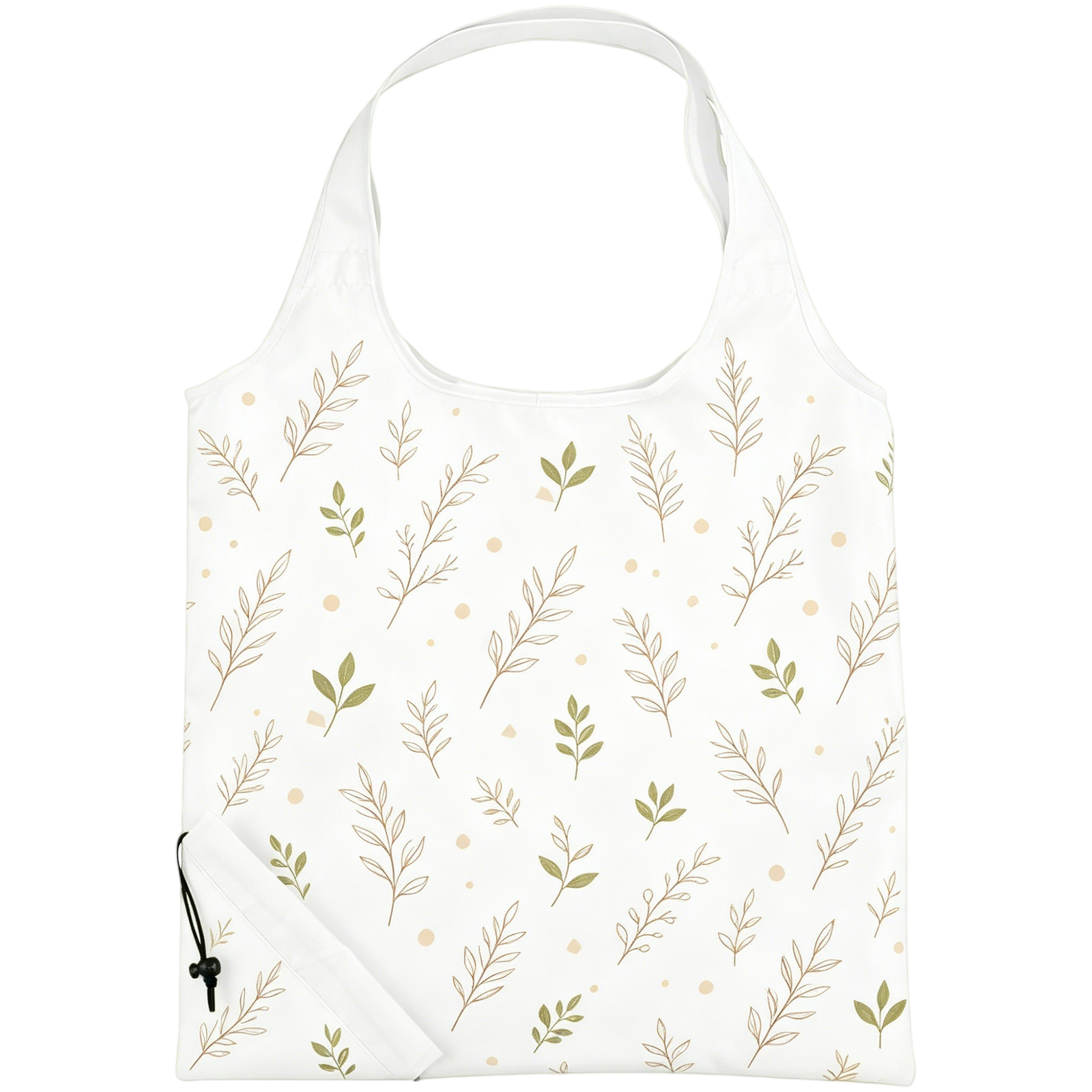 Custom Logo Foldable Shopping Tote Bag, Packable Nylon Shoulder Bag, Portable Travel Grocery Handbag - Image 6
