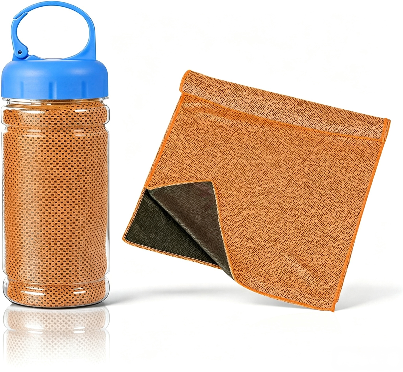Custom Logo Cooling Towel with Bottle Case, Reusable Ice Towel for Sports, Fitness, Outdoor Activities & Promotional Gifts - Image 4