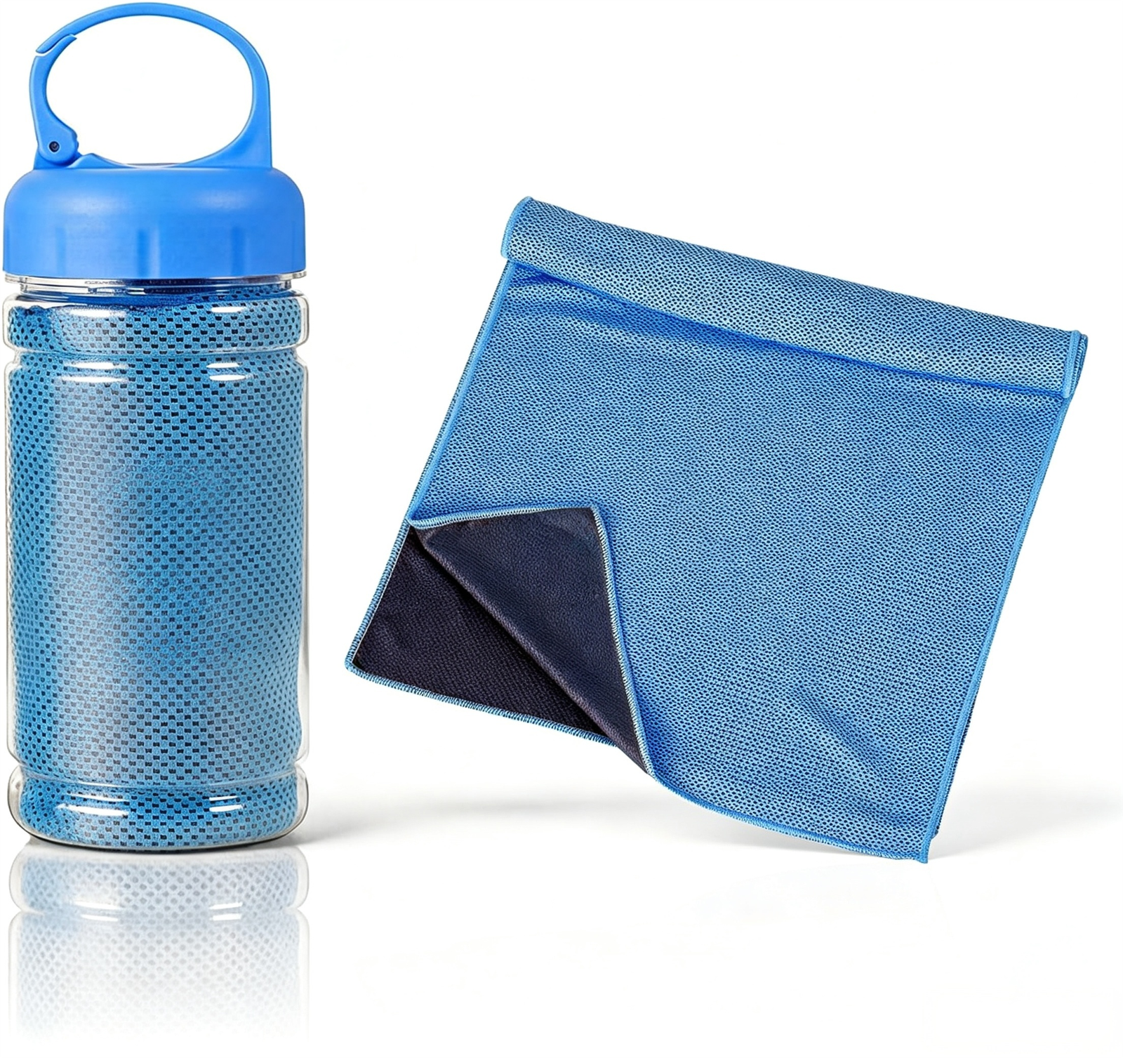 Custom Logo Cooling Towel with Bottle Case, Reusable Ice Towel for Sports, Fitness, Outdoor Activities & Promotional Gifts - Image 2