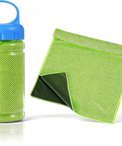 Custom Logo Cooling Towel with Bottle Case, Reusable Ice Towel for Sports, Fitness, Outdoor Activities & Promotional Gifts - Image 3