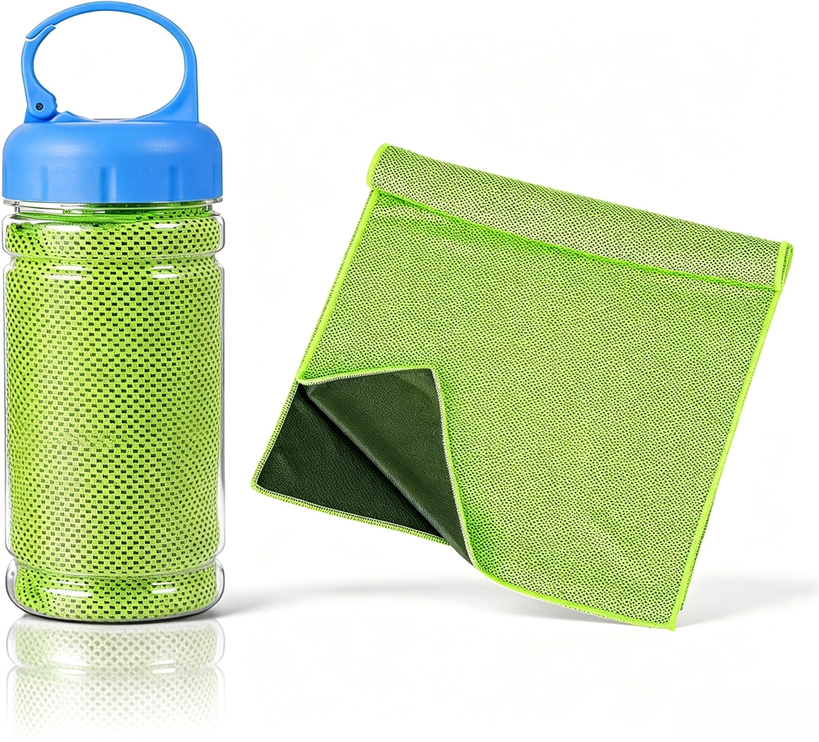 Custom Logo Cooling Towel with Bottle Case, Reusable Ice Towel for Sports, Fitness, Outdoor Activities & Promotional Gifts - Image 3