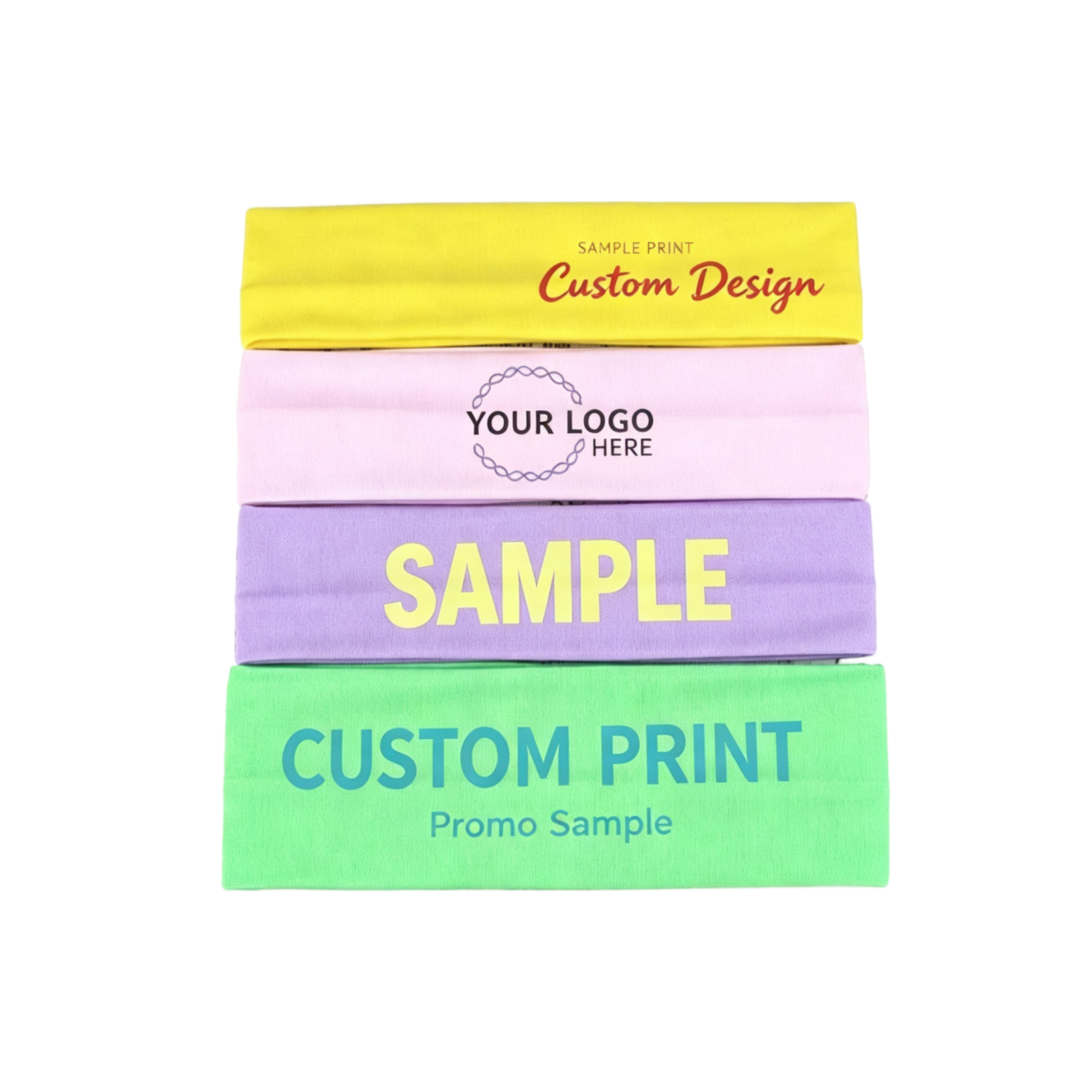 Custom Logo Elastic Sports Headbands 8PCS, Multi Color Soft Stretch Sweat Hair Wraps, Personalized Non Slip Yoga Workout Headbands for Women & Men Working Out, Travel - Image 3