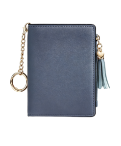 Alternative view of Women Mini PU Leather Wallet with Keychain, Tassel Zipper Coin Pocket Small Card Purse