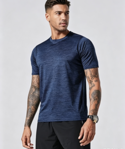 Alternative view of Men’s Active Quick Dry Crew Neck T Shirts | Athletic Running Gym Workout Short Sleeve Tee Tops