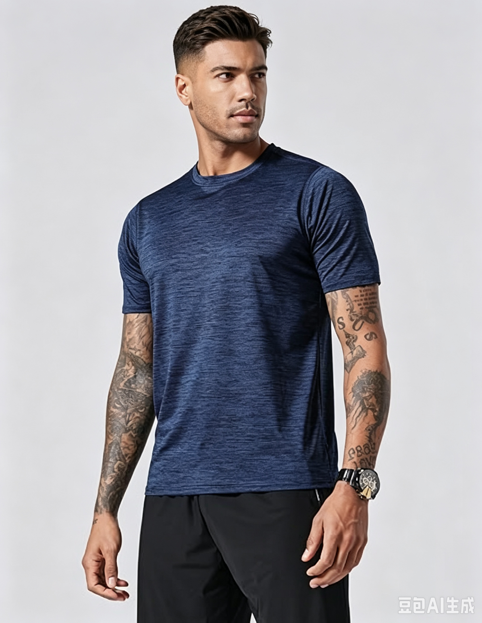 Men’s Active Quick Dry Crew Neck T Shirts | Athletic Running Gym Workout Short Sleeve Tee Tops - Image 2