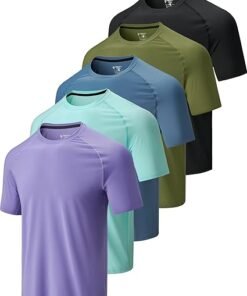 Men’s Active Quick Dry Crew Neck T Shirts | Athletic Running Gym Workout Short Sleeve Tee Tops