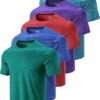 Men’s Active Quick Dry Crew Neck T Shirts | Athletic Running Gym Workout Short Sleeve Tee Tops