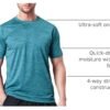 Men’s Active Quick Dry Crew Neck T Shirts | Athletic Running Gym Workout Short Sleeve Tee Tops - Image 6